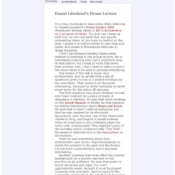 Daniel Libeskind’s Proms Lecture [Tesugen]