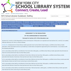 Staffing - NYC School Librarian Guidebook