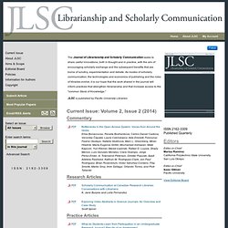 Journal of Librarianship and Scholarly Communication