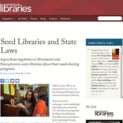 Seed Libraries and State Laws