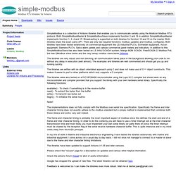 simple-modbus - Modbus RTU libraries for Arduino
