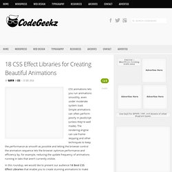 18 CSS Effect Libraries for Creating Beautiful CSS Animations