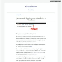 Sharing media libraries across network sites in WordPress - ChannelEaton