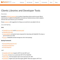 Clients Libraries and Developer Tools — RabbitMQ