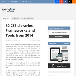 50 CSS Libraries, Frameworks and Tools from 2014