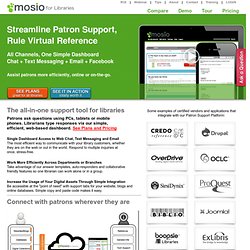 Text a Librarian: Text Messaging Reference Software | SMS Mobile Reference Technology | SMS Text Messaging in Libraries | Mobile Software for Public | Academic | Medical | Corporate | Law and Special Libraries | Mobile Lib | Mosio | Answers