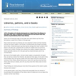 Libraries, patrons, and e-books