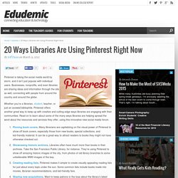 20 Ways Libraries Are Using Pinterest Right Now