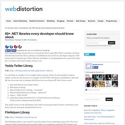 60+ .NET libraries every developer should know about.