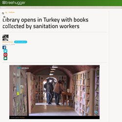 Library opens in Turkey with books collected by sanitation workers