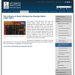 The Library of Book Designs by George Salter (1897-1967) - Leo Baeck Institute