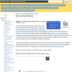 Rest to Excel library - Excel Liberation