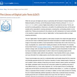 The Library of Digital Latin Texts (LDLT)