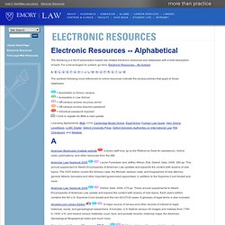 Emory Law: Electronic Resources