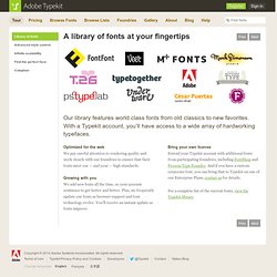 Library of fonts