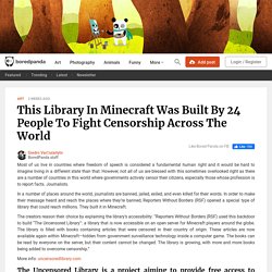 This Library In Minecraft Was Built By 24 People To Fight Censorship Across The World