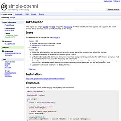 simple-openni - A simple OpenNI wrapper for processing.