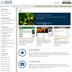 Gale Cengage: Library Research K-12
