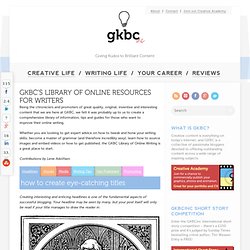 GKBC's Library of Online Resources For Writers - GKBC