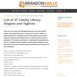 List of 37 Catchy Library Slogans and Taglines