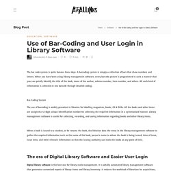 Use of Bar-Coding and User Login in Library Software