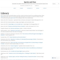 Library – Species and Class