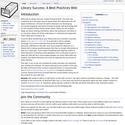 Library Success: A Best Practices Wiki