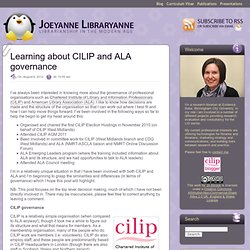 Learning about CILIP and ALA governance