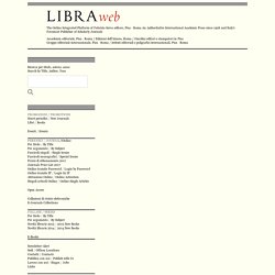 LibraWeb - The Online Integrated Platform of Fabrizio Serra editore, Pisa-Roma