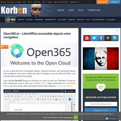 Open365. LibreOffice accessible depuis votre navigateur