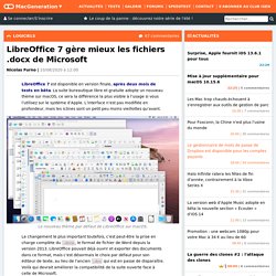 LibreOffice 7 gère mieux les fichiers .docx de Microsoft