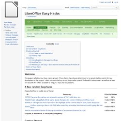 LibreOffice Easy Hacks