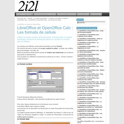 : LibreOffice et OpenOffice Calc : Les formats de cellule