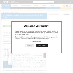LibreOffice en version 6.4 avec un générateur de QR Code