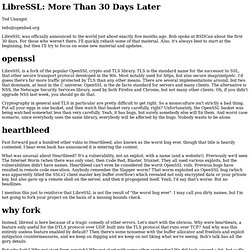 LibreSSL: More Than 30 Days Later