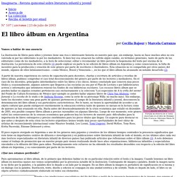 El libro álbum en Argentina - Imaginaria No. 107 - 23 de julio de 2003