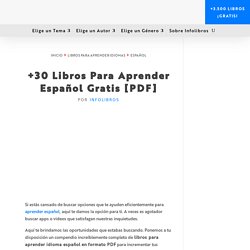 +30 Libros Para Aprender Español Gratis [PDF]