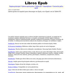 Libros gratis en español para descargar en Epub, en el Ipad o en la Tablet PC