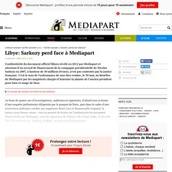 Libye: Sarkozy perd face à Mediapart