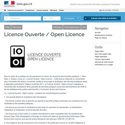 Licence Ouverte / Open Licence