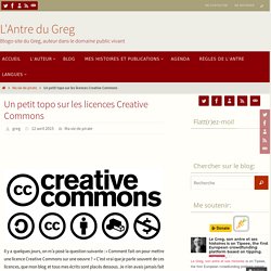 Un petit topo sur les licences Creative Commons