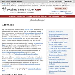 Licences - Projet GNU