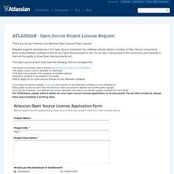 Open Source License Request