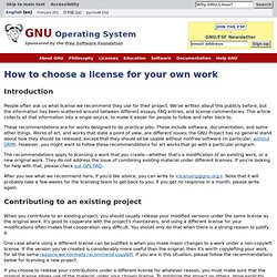 How to choose a license for your own work