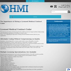 Licensed Medical Contract Coding Specialist in Healthcare