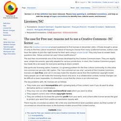 Licenses/NC - Definition of Free Cultural Works