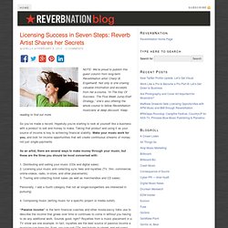 Licensing Success in Seven Steps: Reverb Artist Shares her Secrets