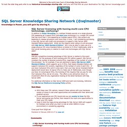 SQL Server licensing with having multi-core CPU technology, conf