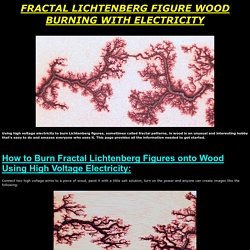 Fractal Lichtenberg Figure Wood Burning with Electricity