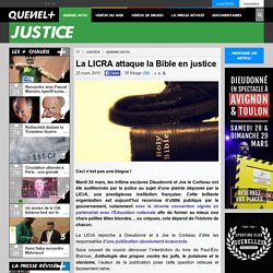 La LICRA attaque la Bible en justice